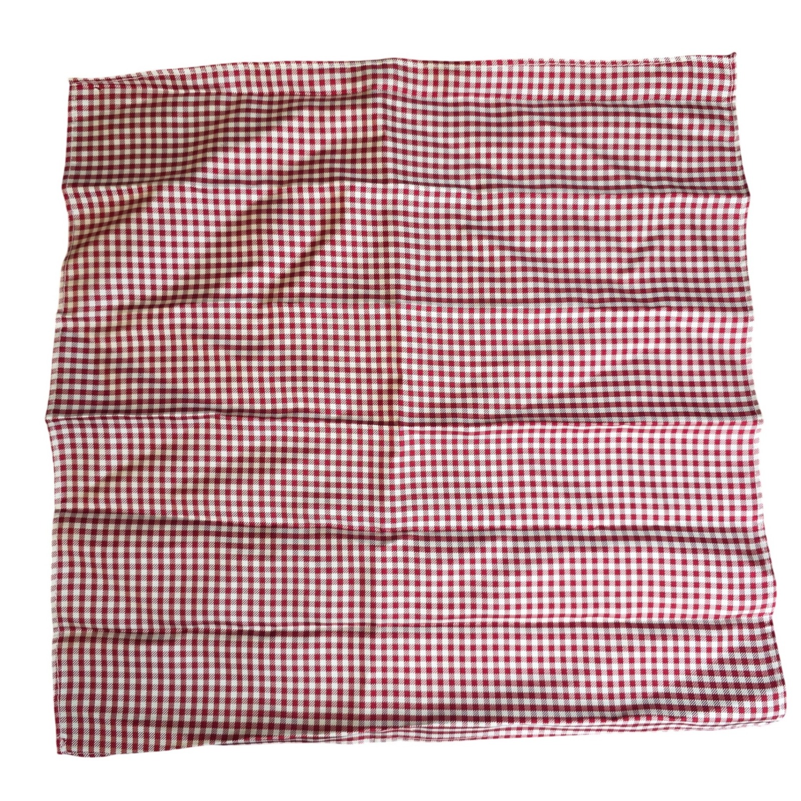 100 Silk Gingham Pocket Square Handkerchief Red White